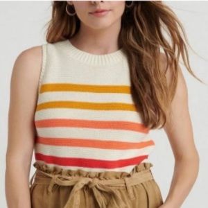 Lucky Brand Ombre Striped Sweater Sleeveless Tank